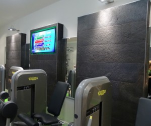 Gym feature wall